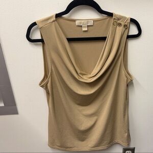Michael Kors Tan Cowl Neck Tank Top